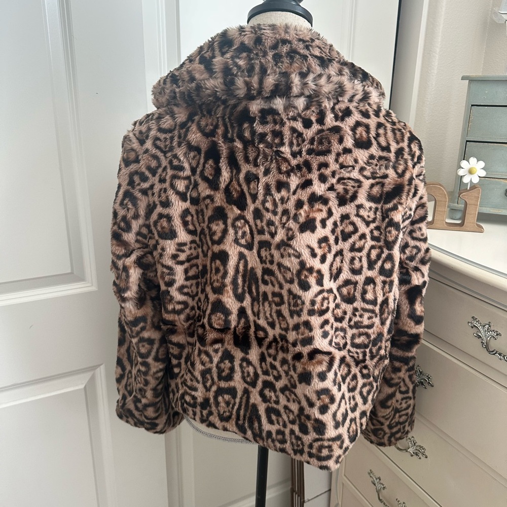 Leopard Teddy Jacket coat - Picture 2 of 5
